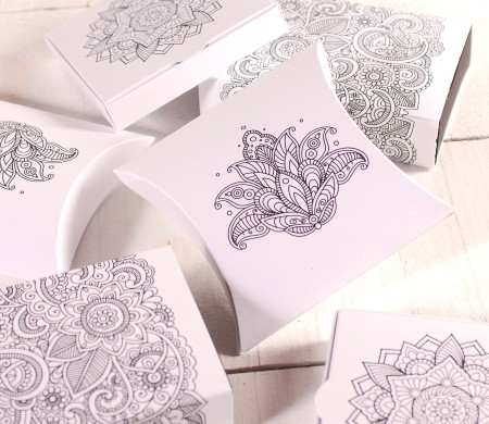 Kit von Kästen mit Mandalas. Bekämpft den Stress!