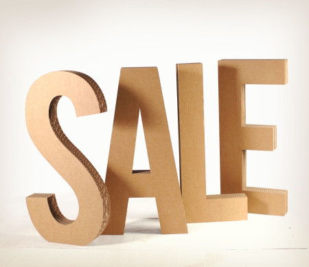 SALE Schrift aus Pappe | Korporale Karton Schriften