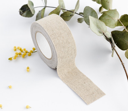 Fabric  Tape, 100% aus  Leine in natürlicher Farbe