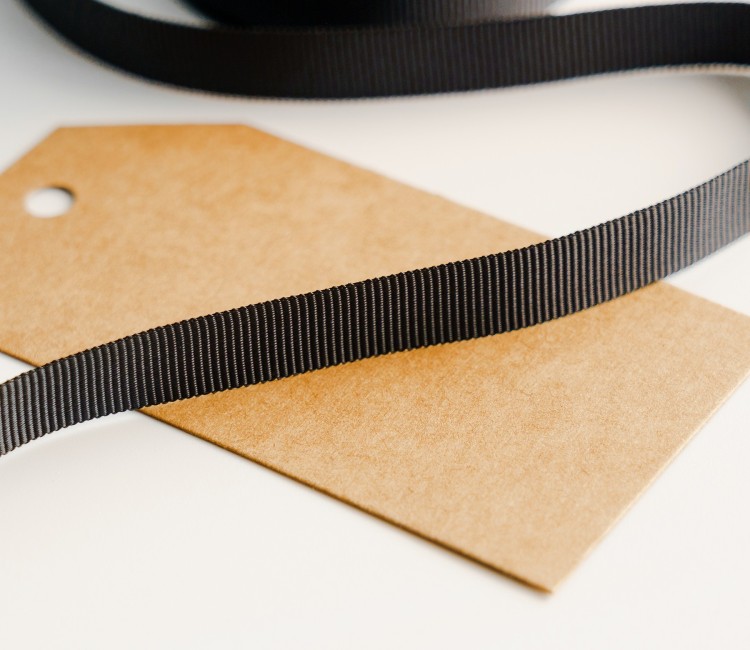 Schwarzes Grosgrain-Band Schwarzes Grosgrain-Band