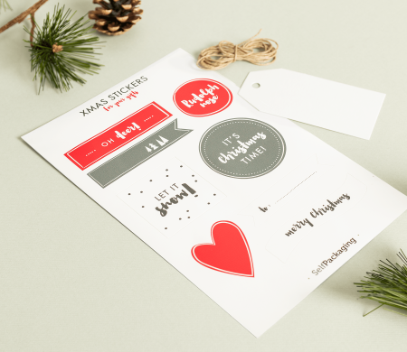 Aufklebe-Set und Weihnachtsetiketten