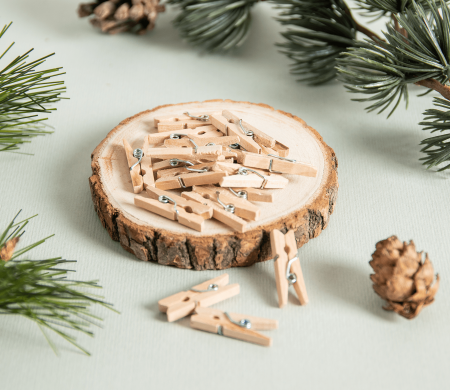 Mini-Holzclips zum Dekorieren und Scrapbooking