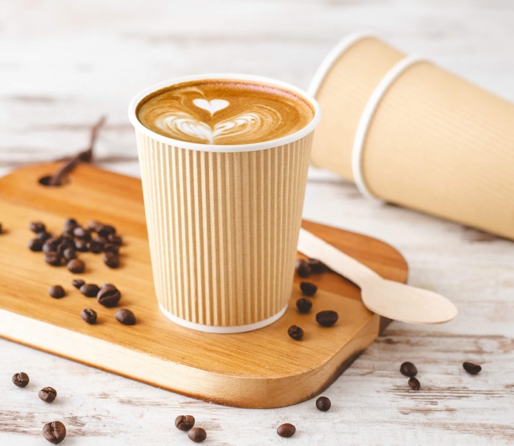 Becher aus Pappe in Kraft Becher aus Pappe in Kraft