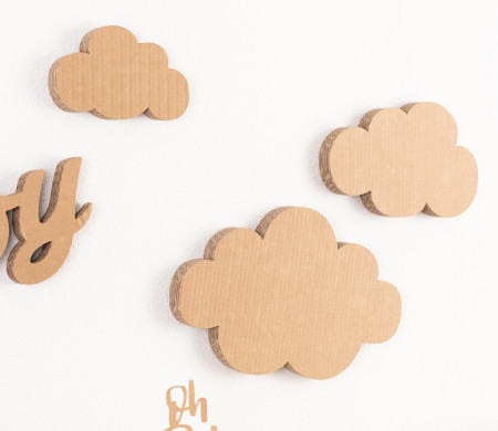 Dekorative Kartonwolken. 3er-Set!