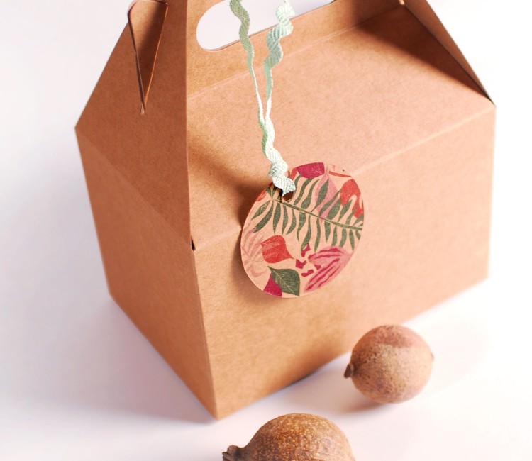 Runde bedruckte Etiketten, limitierte Auflage, Kollektion Blossom