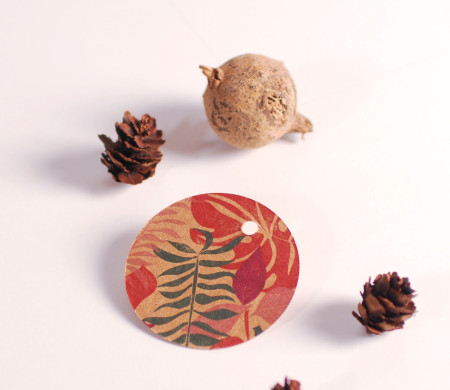 Runde bedruckte Etiketten, limitierte Auflage, Kollektion Blossom