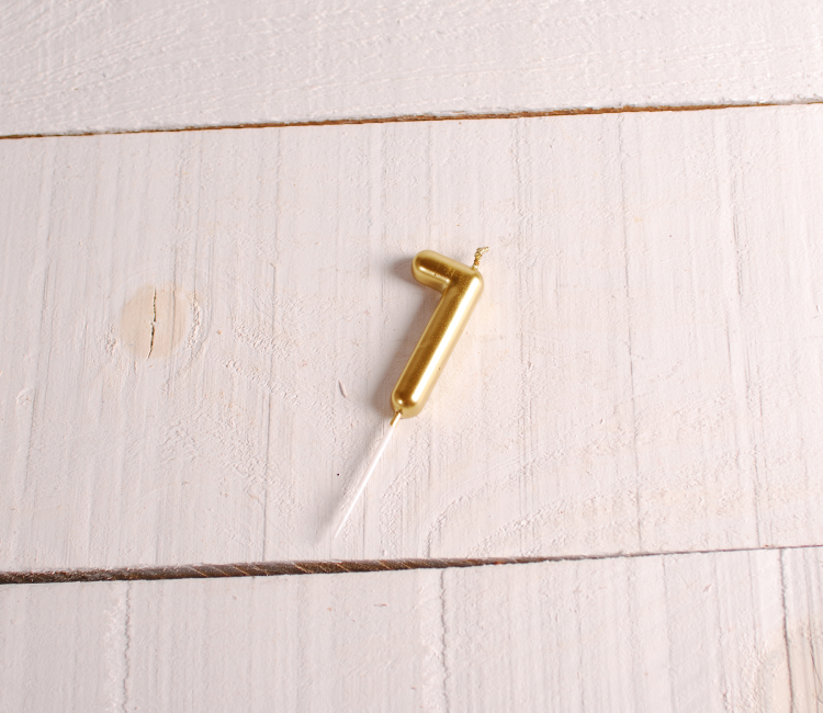 Geburtstagskerzen mit goldener Zahl