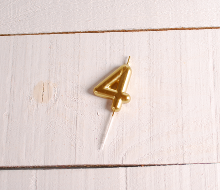 Geburtstagskerzen mit goldener Zahl
