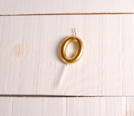 Geburtstagskerzen mit goldener Zahl