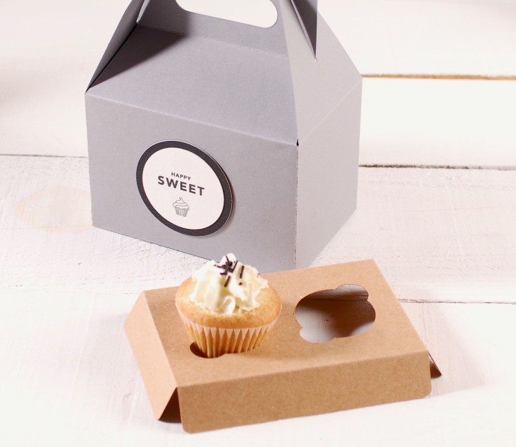 Holder für 2 Mini-Cupcakes, ideal für Konditoreien