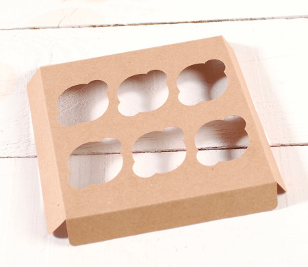 Holder für 6 Mini-Cupcakes, für Gebäckschachteln