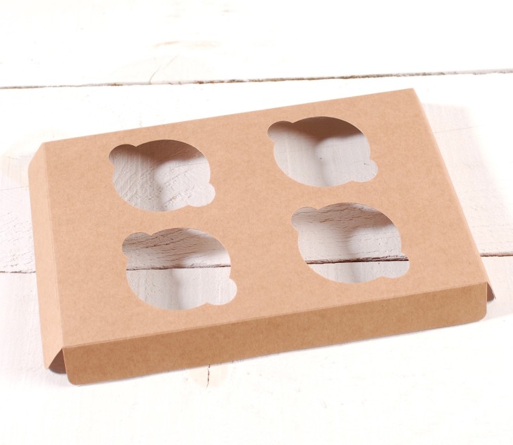 Holder für 4 Cupcakes für Gebäckschachteln