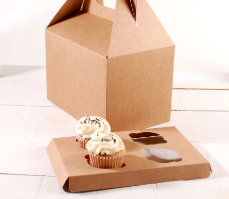 Holder für 4 Cupcakes für Gebäckschachteln