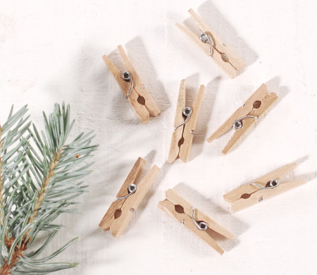 Mini-Holzclips zum Dekorieren und Scrapbooking