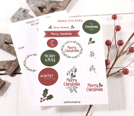 Weihnachtsaufkleber-Set