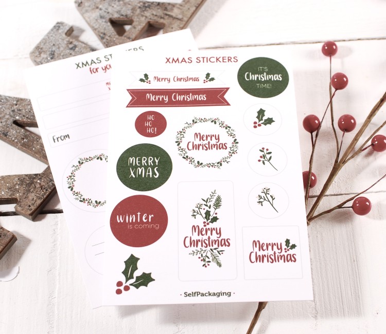 Weihnachtsaufkleber-Set