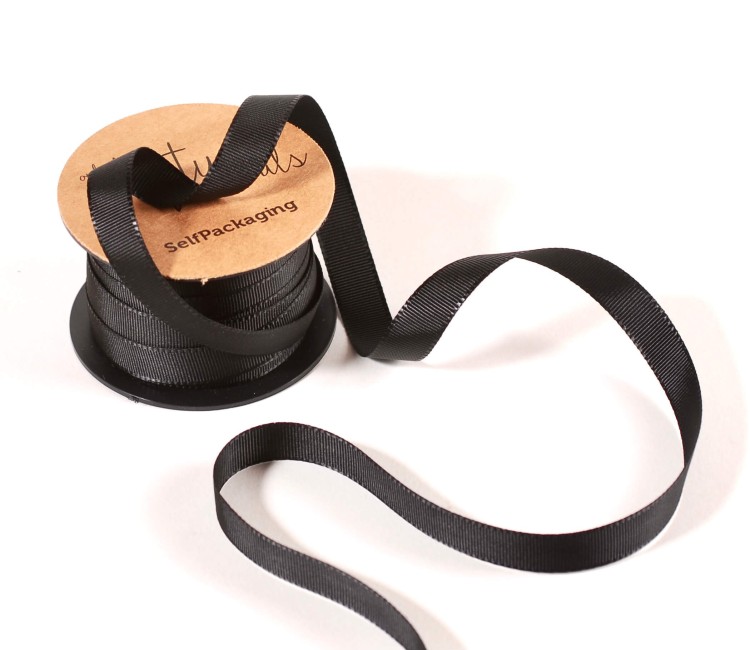 Schwarzes Grosgrain-Band Schwarzes Grosgrain-Band