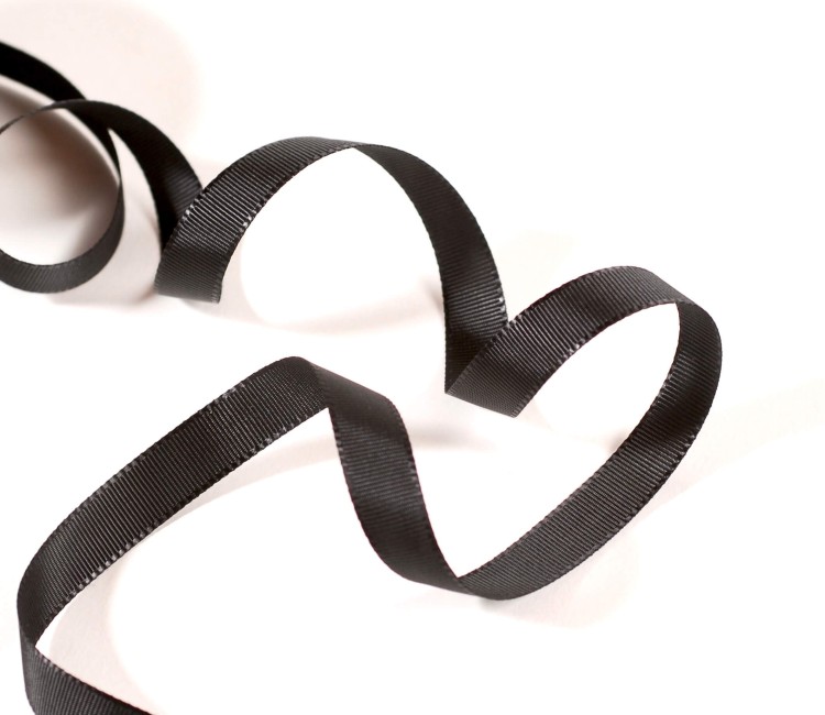 Schwarzes Grosgrain-Band Schwarzes Grosgrain-Band
