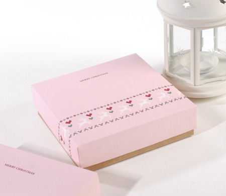 Spezielle quadratische Geschenkschachtel für Weihnachten