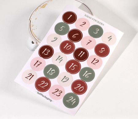 Aufkleber für Adventskalender