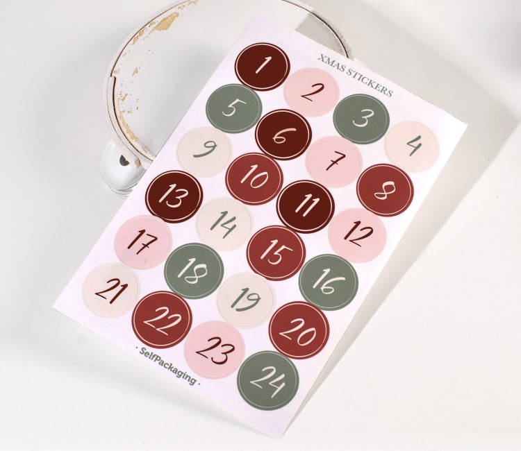 Aufkleber für Adventskalender Aufkleber für Adventskalender