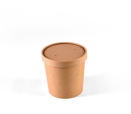 Kraft-Take-Away-Suppenbehälter mit Deckel