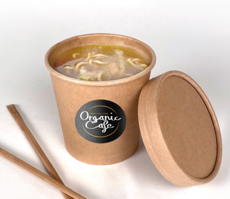 Kraft-Take-Away-Suppenbehälter mit Deckel