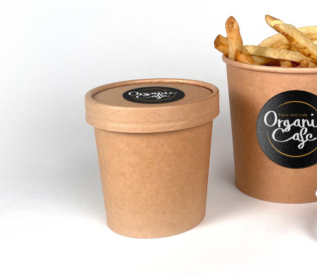 Kraft-Take-Away-Suppenbehälter mit Deckel