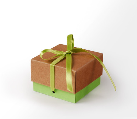 Schöne Geschenkbox mit Deckel und Schleife