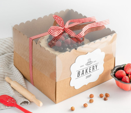 Box für Kuchen und Torten, mit transparentem Deckel