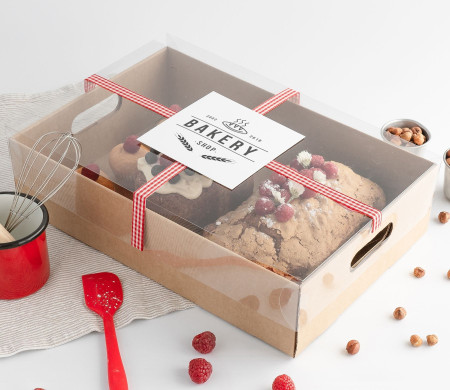 Karton-Tablett für Cupcakes, mit Griff