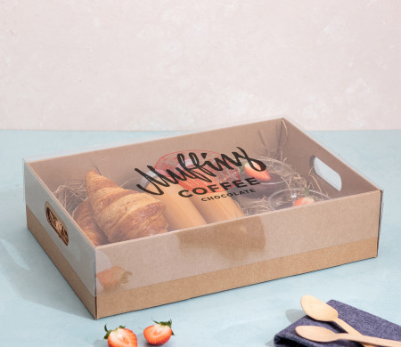 Karton-Tablett für Cupcakes, mit Griff