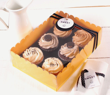 Schachtel für 6 Cupcakes, Madeleines oder Cookies.