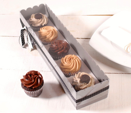 Schachtel für 5 Cupcakes oder Muffins.