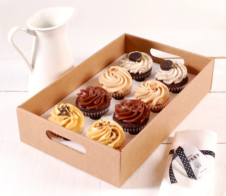 Karton-Tablett für Cupcakes, mit Griff