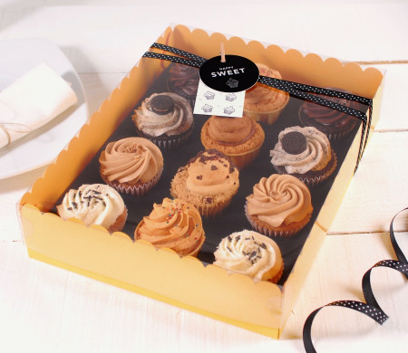 Schächtelchen für 12 Cupcakes
