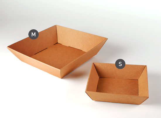 Quadratische Kartonschale