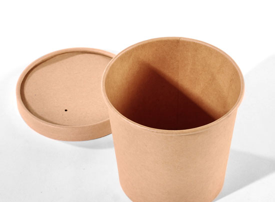 Kraft-Take-Away-Suppenbehälter mit Deckel
