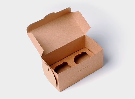 Geschlossene Cupcake-Box
